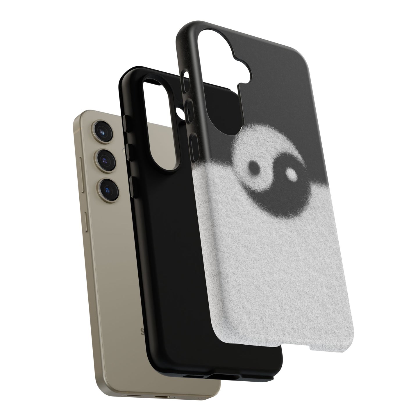 Yin Yang Phone Case - Tough Cases for Minimalist Vibes, Smartphone Cover, Unique Gift, Black and White Design, Modern Aesthetic