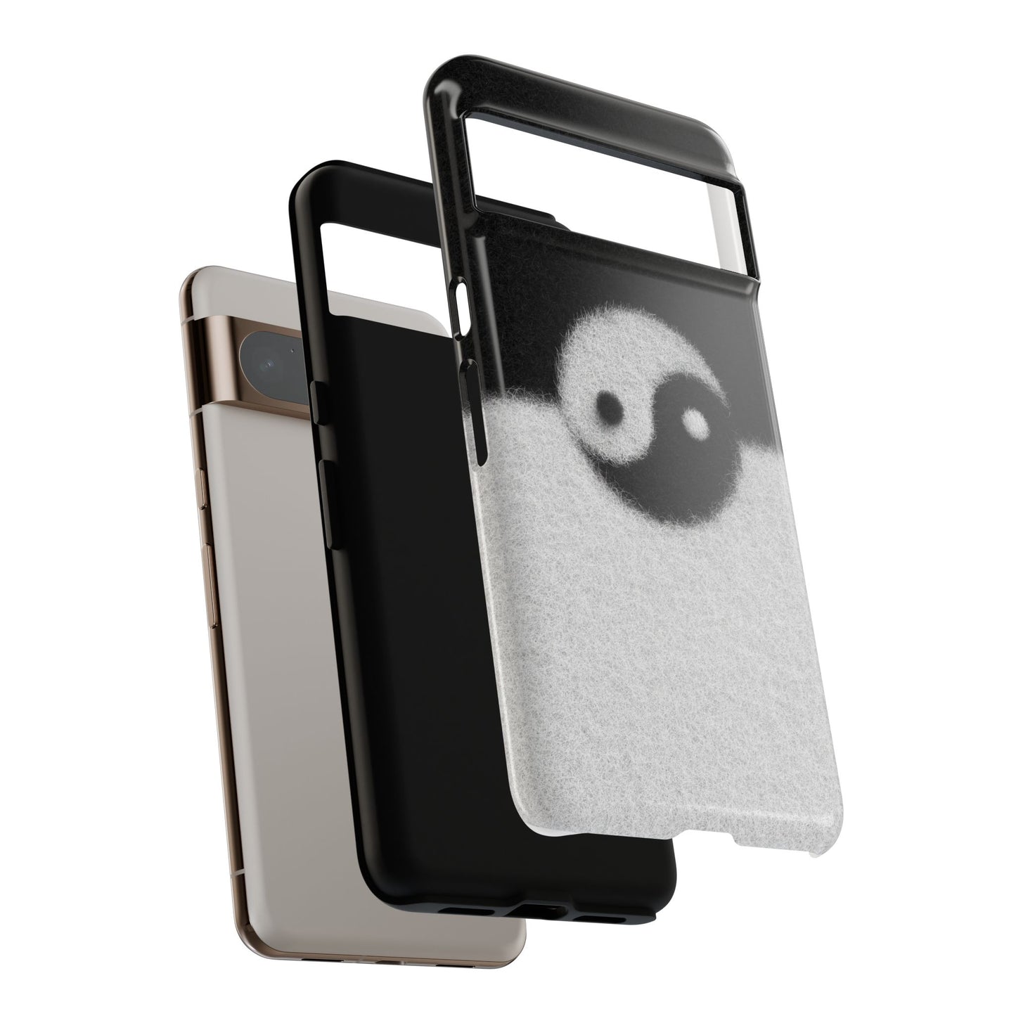 Yin Yang Phone Case - Tough Cases for Minimalist Vibes, Smartphone Cover, Unique Gift, Black and White Design, Modern Aesthetic