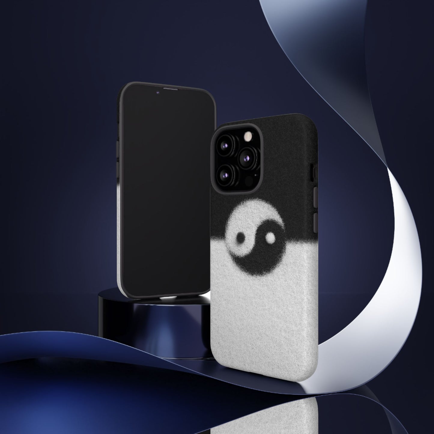 Yin Yang Phone Case - Tough Cases for Minimalist Vibes, Smartphone Cover, Unique Gift, Black and White Design, Modern Aesthetic