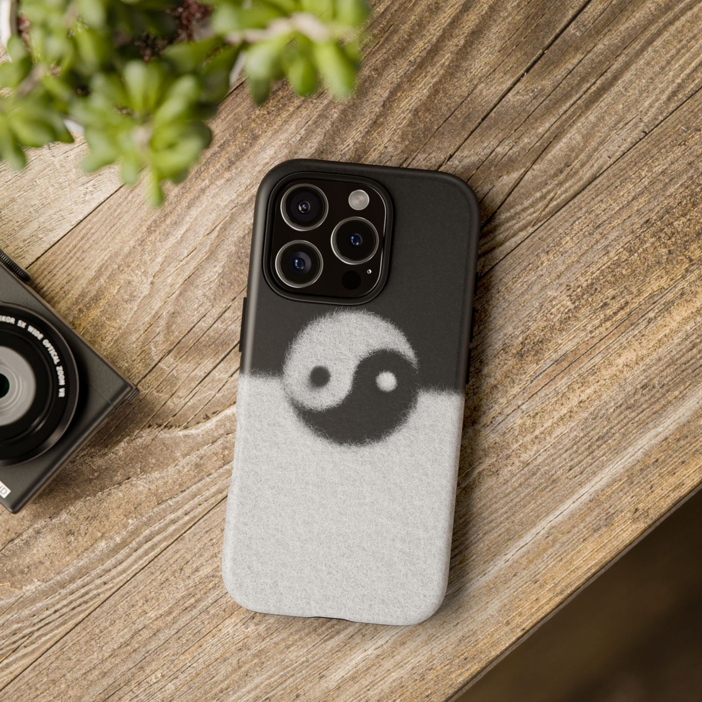 Yin Yang Phone Case - Tough Cases for Minimalist Vibes, Smartphone Cover, Unique Gift, Black and White Design, Modern Aesthetic