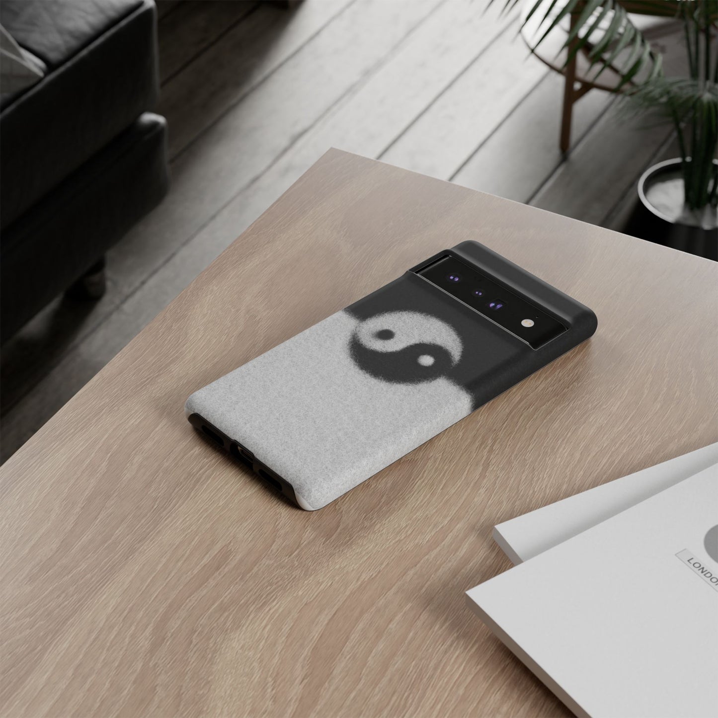 Yin Yang Phone Case - Tough Cases for Minimalist Vibes, Smartphone Cover, Unique Gift, Black and White Design, Modern Aesthetic