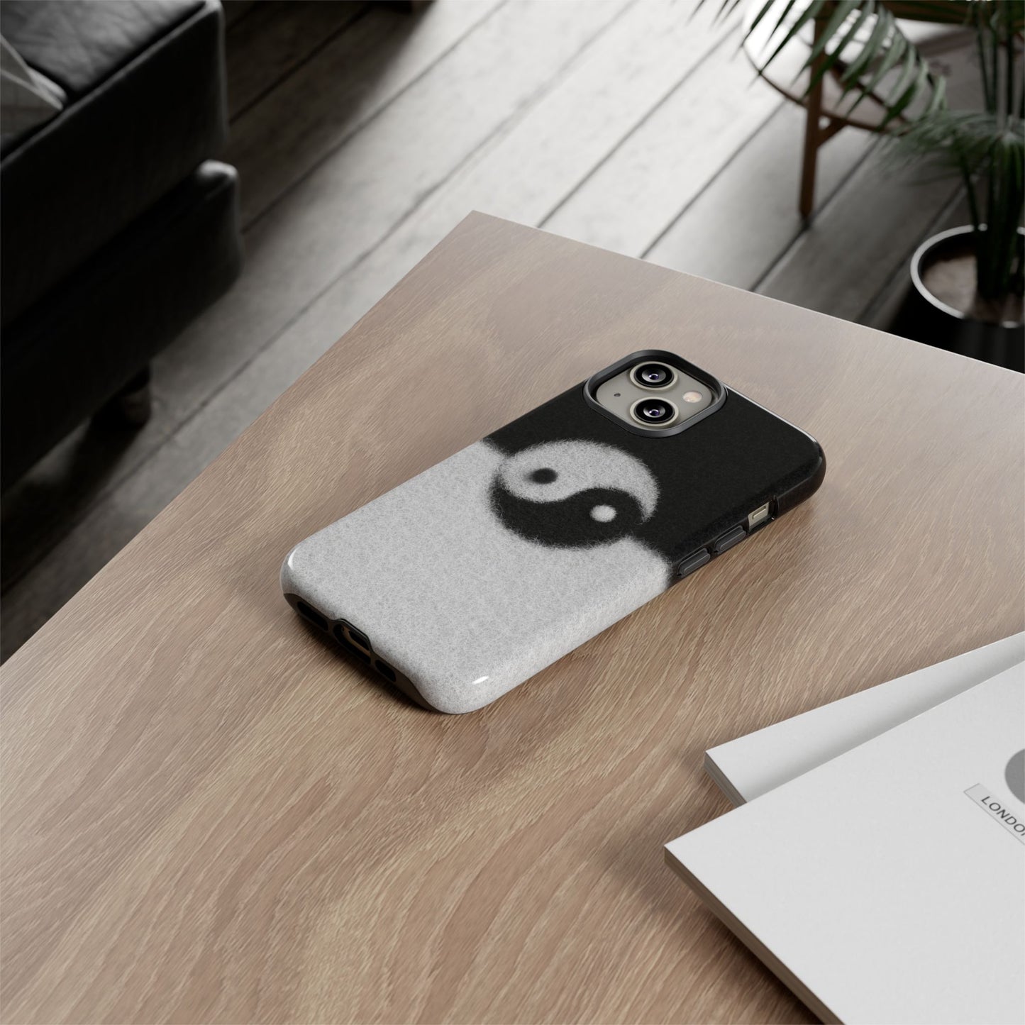 Yin Yang Phone Case - Tough Cases for Minimalist Vibes, Smartphone Cover, Unique Gift, Black and White Design, Modern Aesthetic