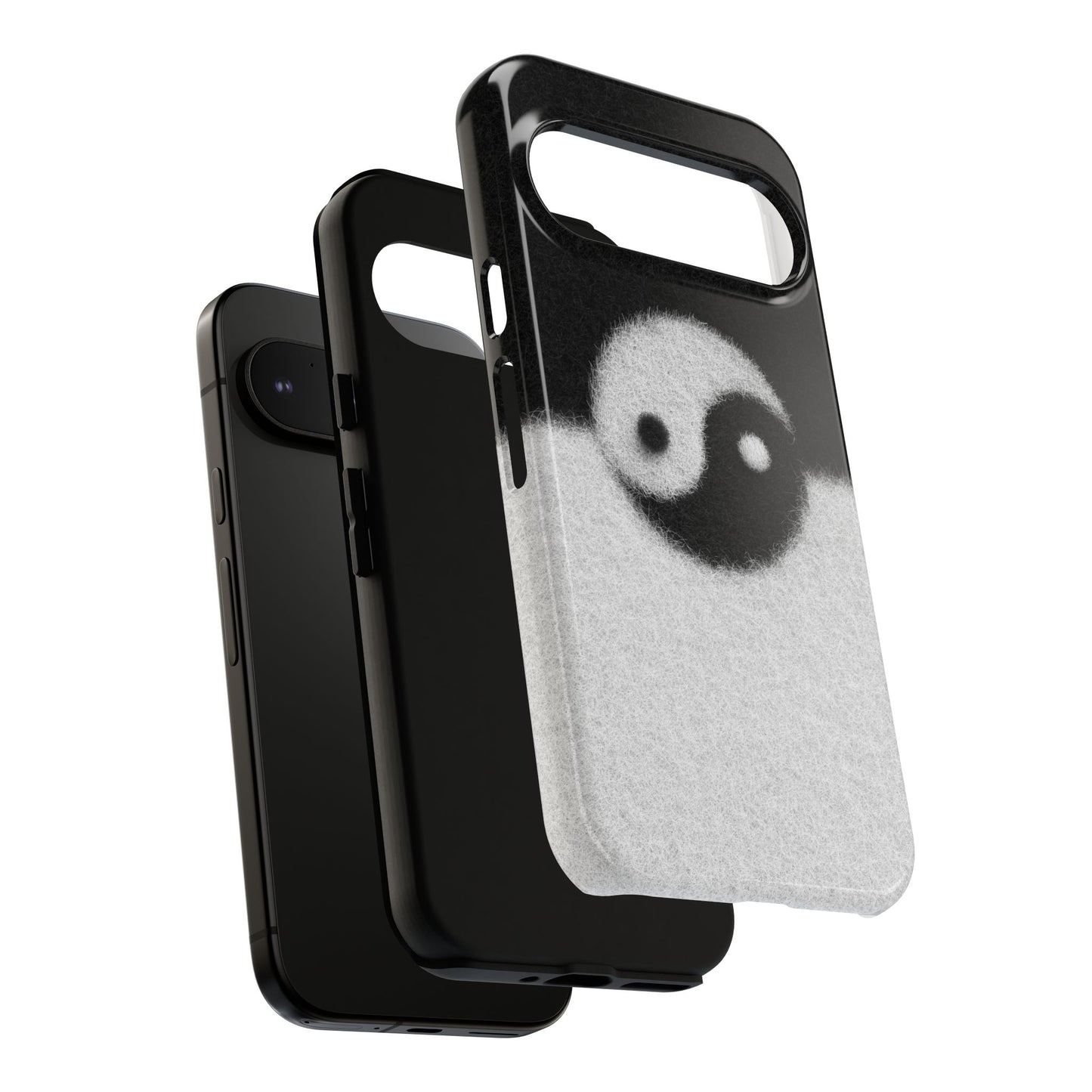 Yin Yang Phone Case - Tough Cases for Minimalist Vibes, Smartphone Cover, Unique Gift, Black and White Design, Modern Aesthetic