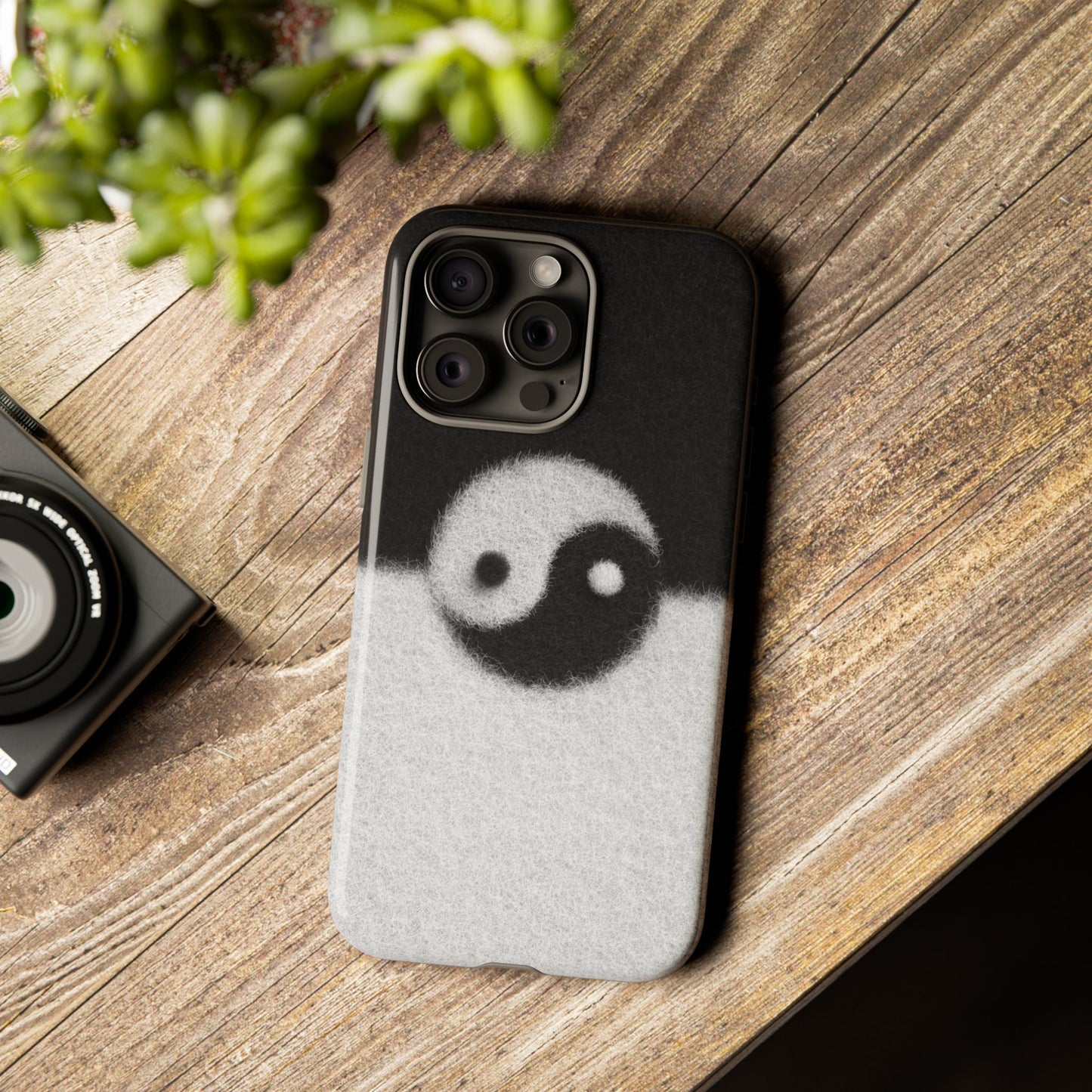Yin Yang Phone Case - Tough Cases for Minimalist Vibes, Smartphone Cover, Unique Gift, Black and White Design, Modern Aesthetic