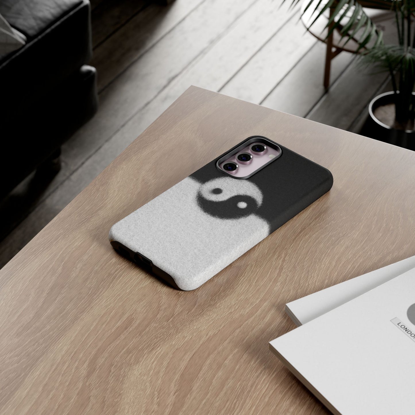 Yin Yang Phone Case - Tough Cases for Minimalist Vibes, Smartphone Cover, Unique Gift, Black and White Design, Modern Aesthetic