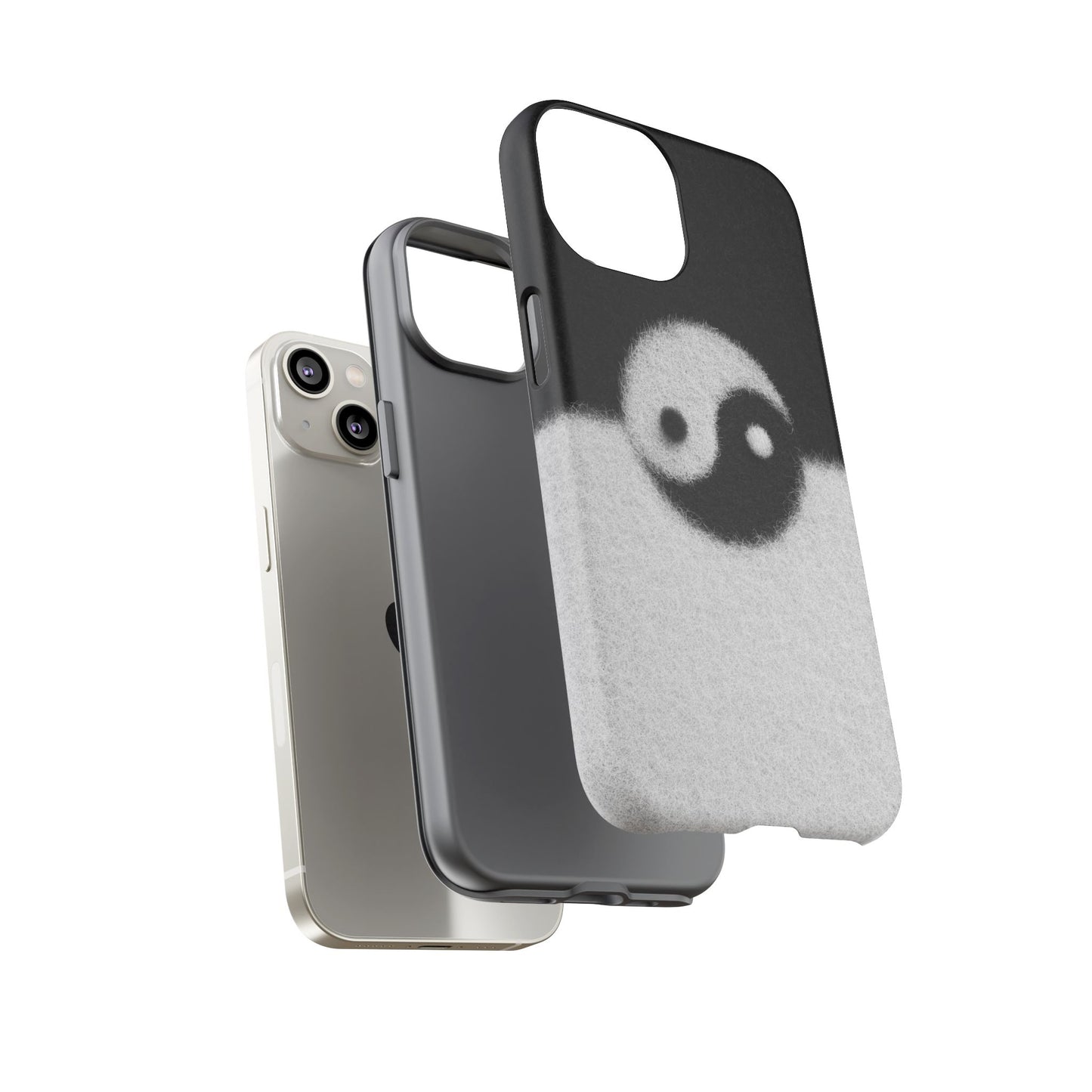 Yin Yang Phone Case - Tough Cases for Minimalist Vibes, Smartphone Cover, Unique Gift, Black and White Design, Modern Aesthetic