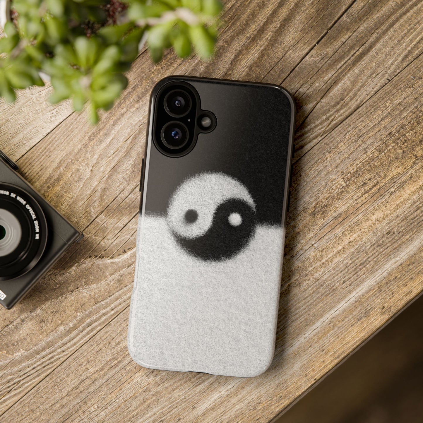 Yin Yang Phone Case - Tough Cases for Minimalist Vibes, Smartphone Cover, Unique Gift, Black and White Design, Modern Aesthetic