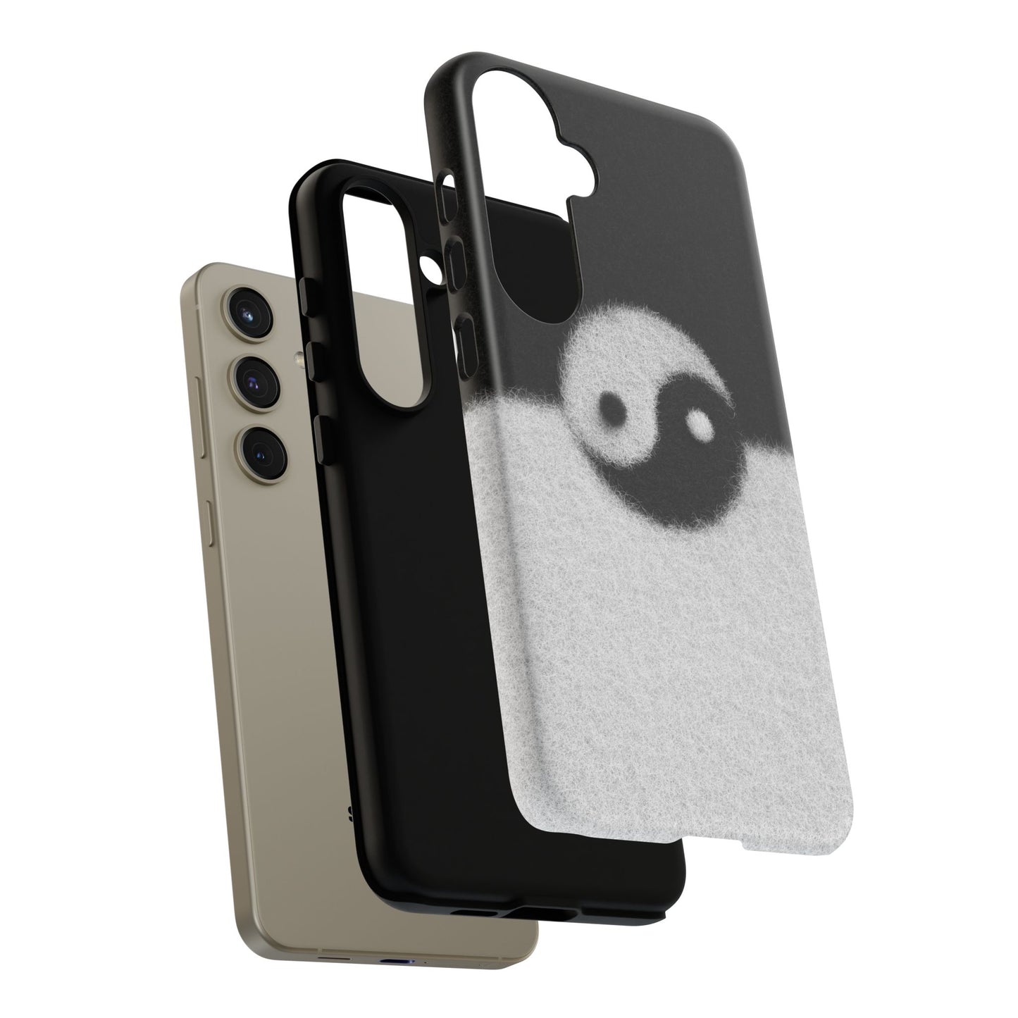 Yin Yang Phone Case - Tough Cases for Minimalist Vibes, Smartphone Cover, Unique Gift, Black and White Design, Modern Aesthetic