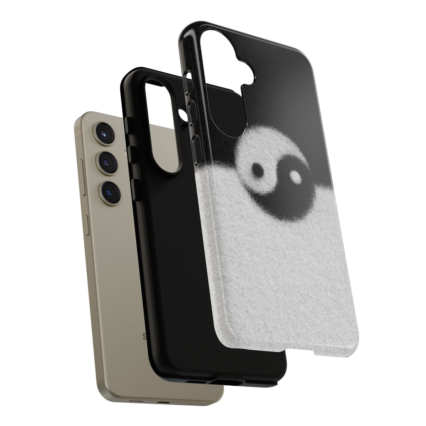 Yin Yang Phone Case - Tough Cases for Minimalist Vibes, Smartphone Cover, Unique Gift, Black and White Design, Modern Aesthetic
