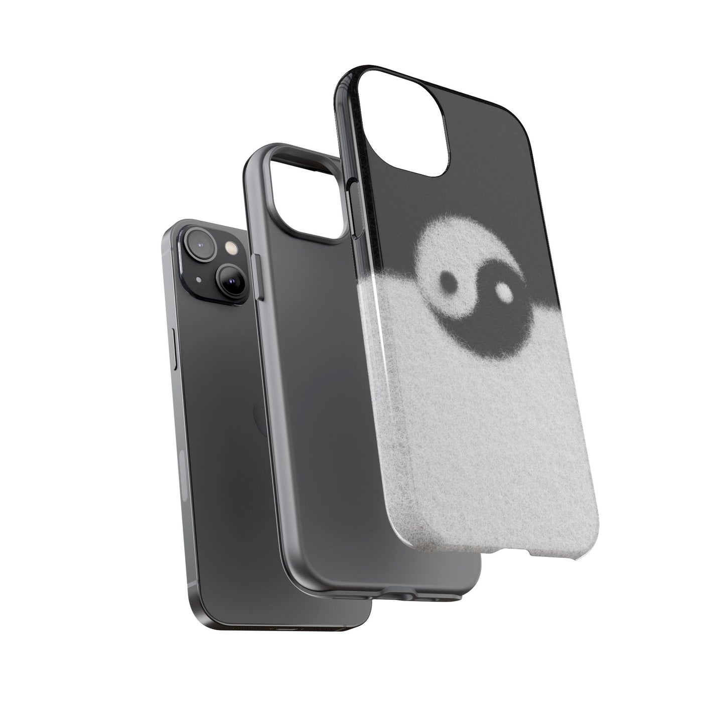 Yin Yang Phone Case - Tough Cases for Minimalist Vibes, Smartphone Cover, Unique Gift, Black and White Design, Modern Aesthetic