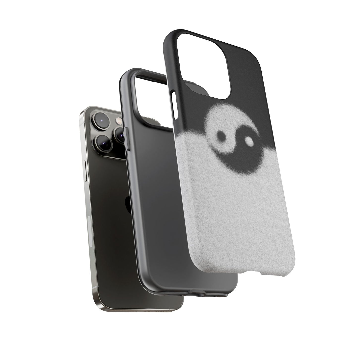 Yin Yang Phone Case - Tough Cases for Minimalist Vibes, Smartphone Cover, Unique Gift, Black and White Design, Modern Aesthetic