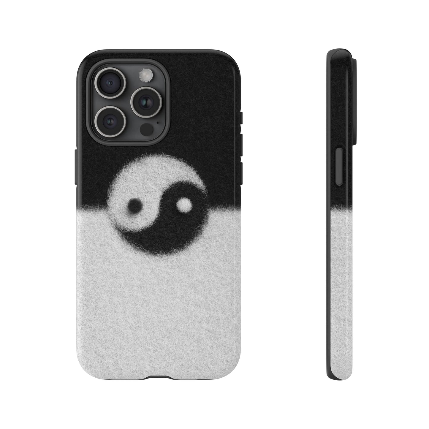 Yin Yang Phone Case - Tough Cases for Minimalist Vibes, Smartphone Cover, Unique Gift, Black and White Design, Modern Aesthetic