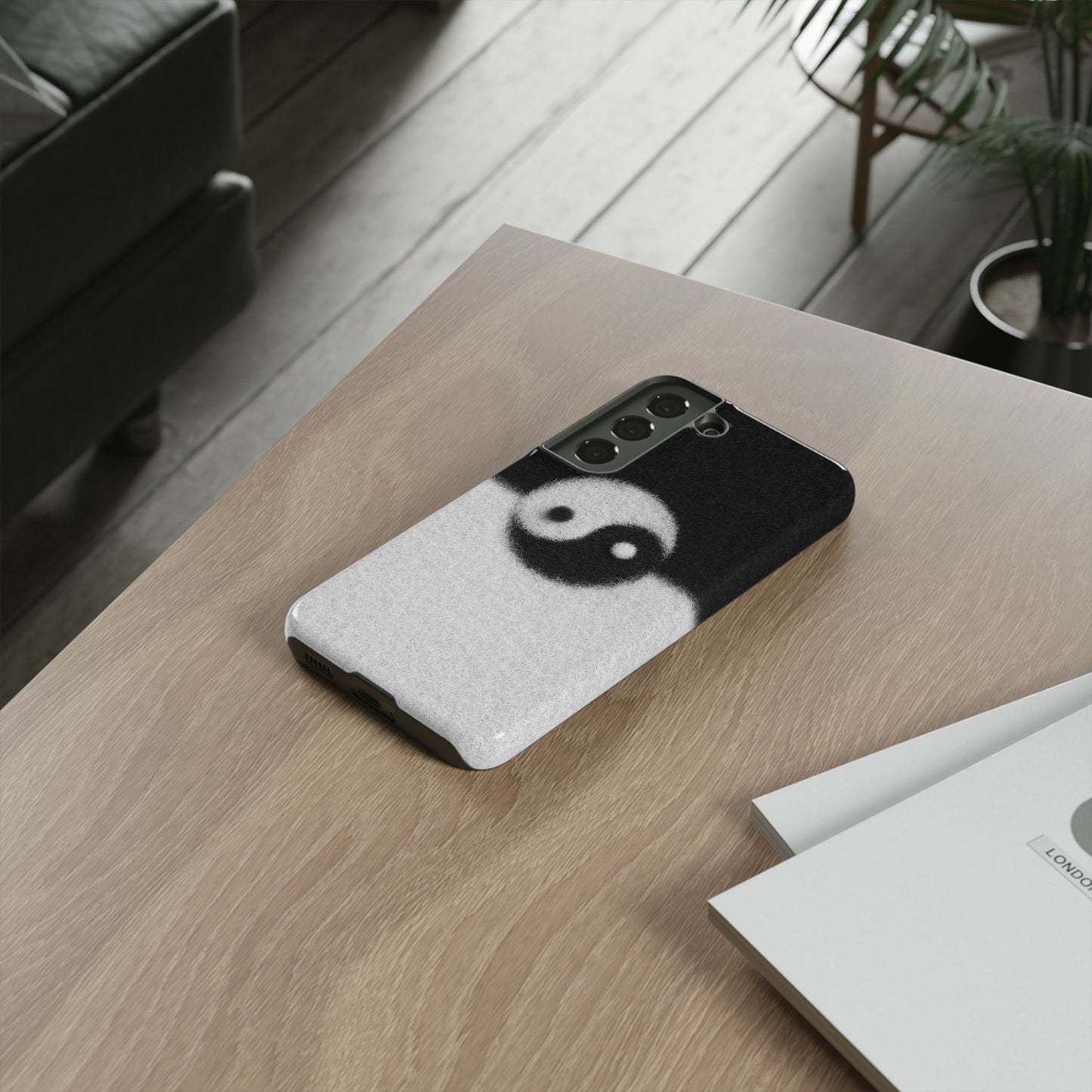 Yin Yang Phone Case - Tough Cases for Minimalist Vibes, Smartphone Cover, Unique Gift, Black and White Design, Modern Aesthetic