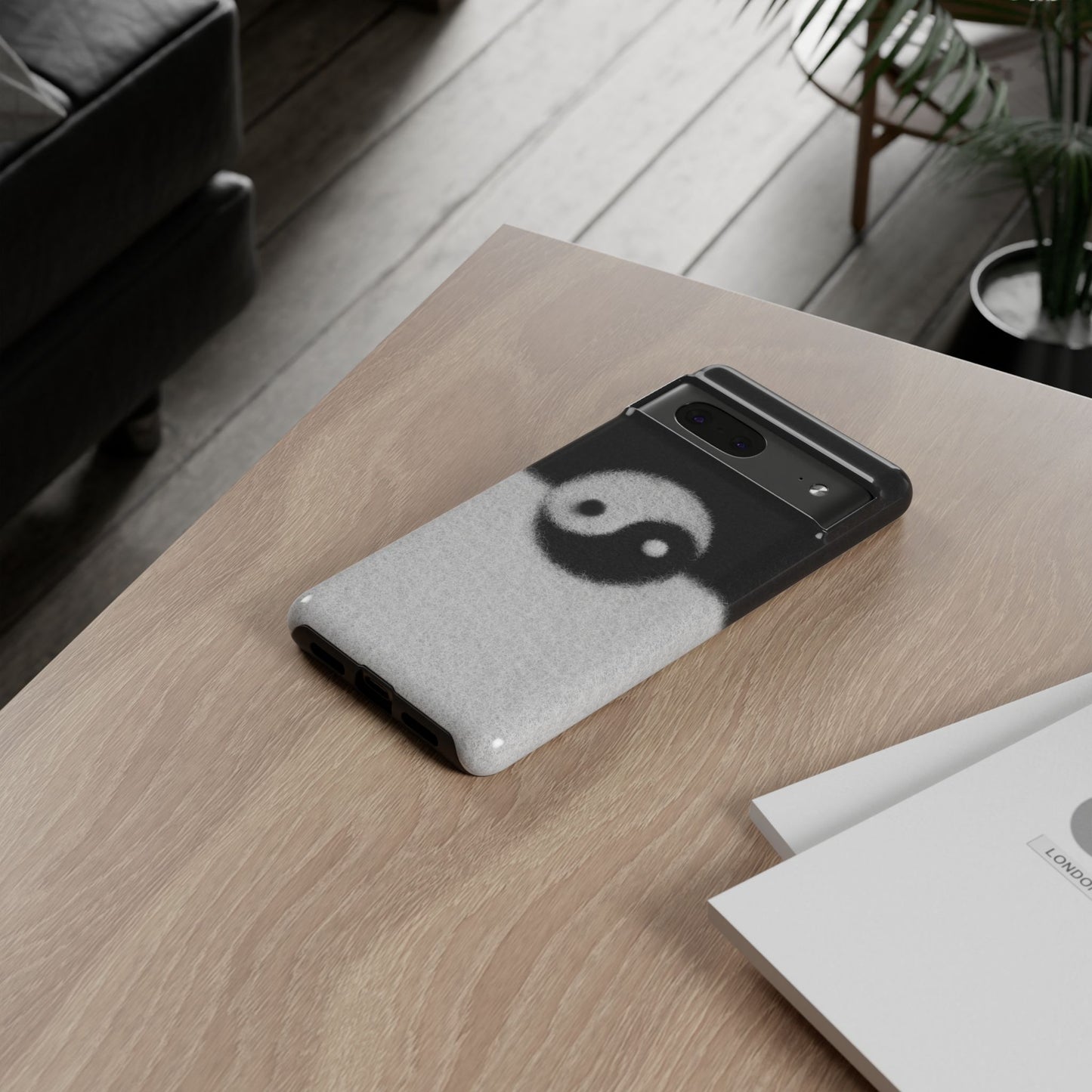 Yin Yang Phone Case - Tough Cases for Minimalist Vibes, Smartphone Cover, Unique Gift, Black and White Design, Modern Aesthetic