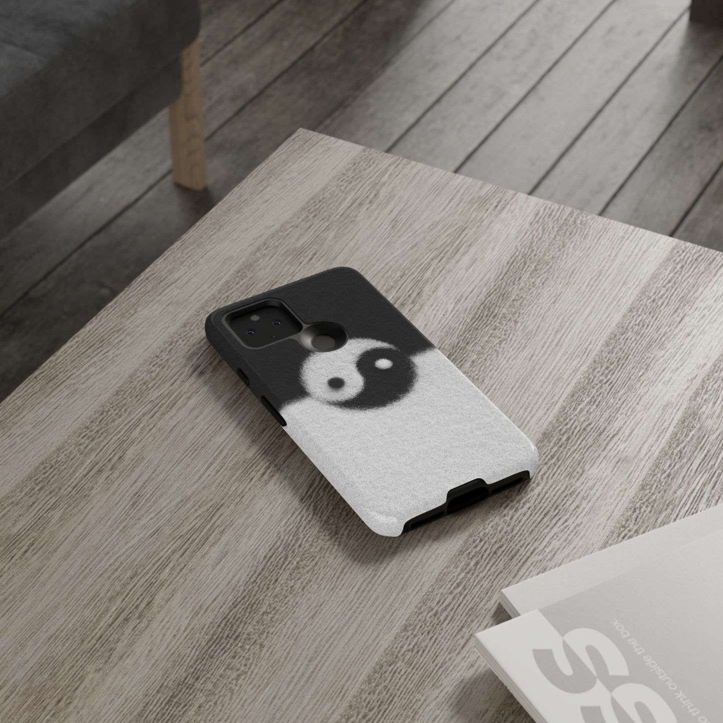 Yin Yang Phone Case - Tough Cases for Minimalist Vibes, Smartphone Cover, Unique Gift, Black and White Design, Modern Aesthetic