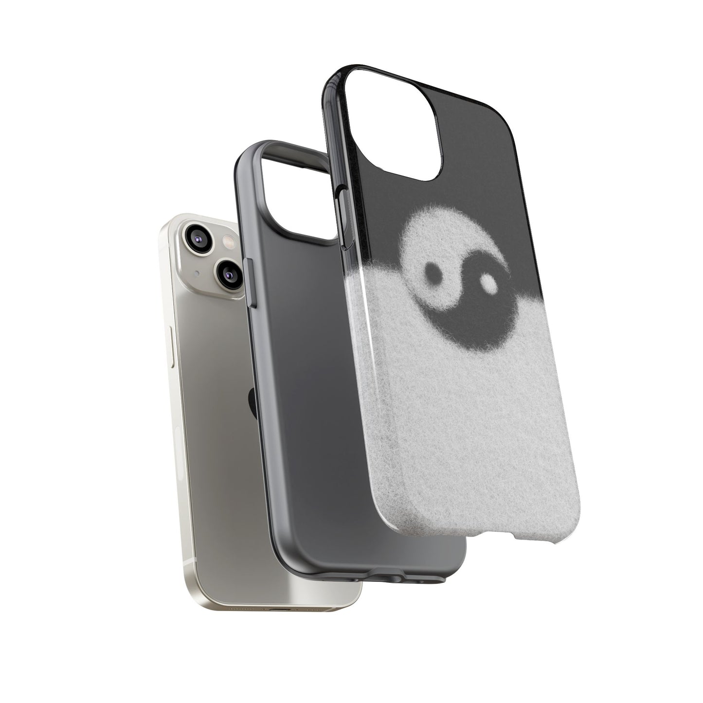 Yin Yang Phone Case - Tough Cases for Minimalist Vibes, Smartphone Cover, Unique Gift, Black and White Design, Modern Aesthetic