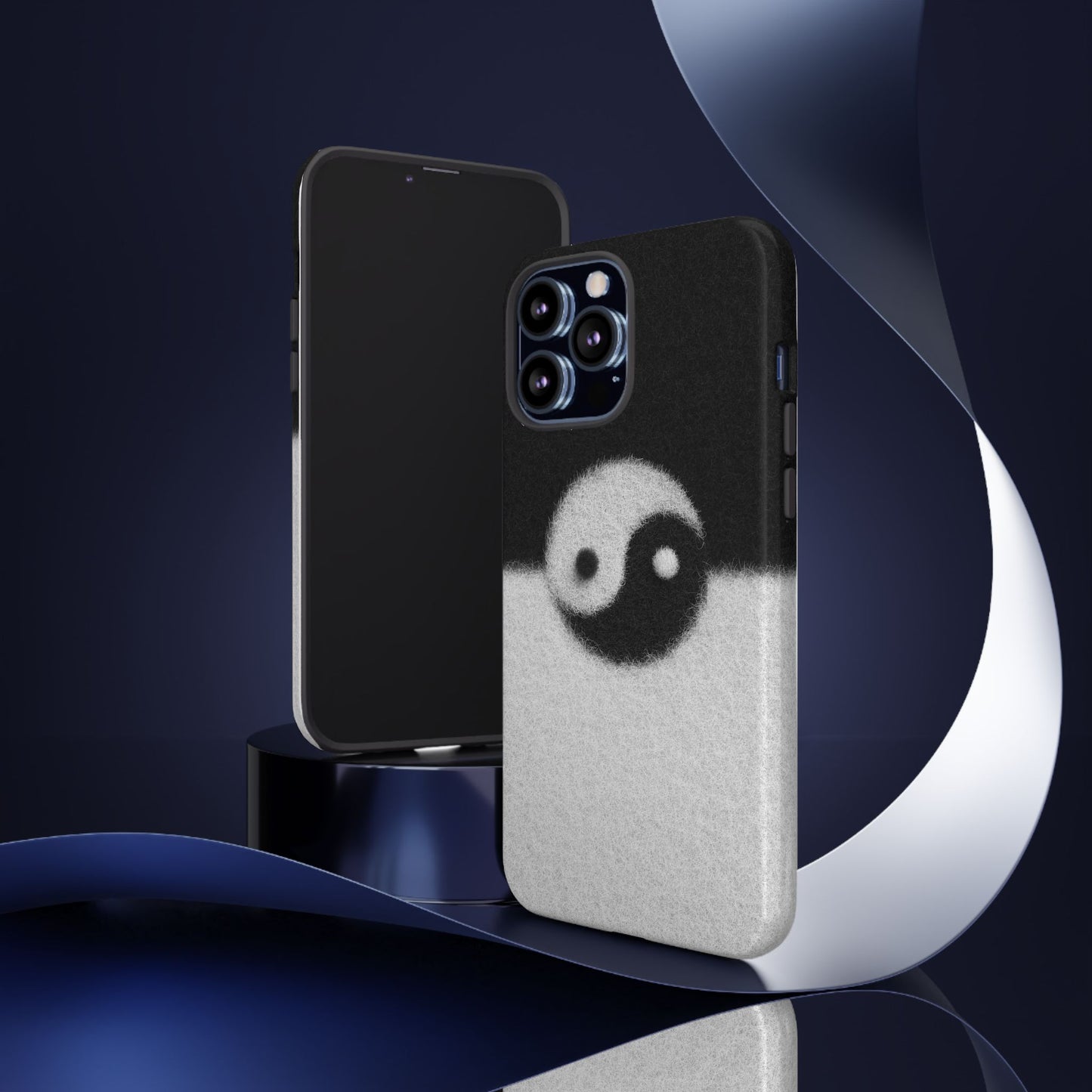 Yin Yang Phone Case - Tough Cases for Minimalist Vibes, Smartphone Cover, Unique Gift, Black and White Design, Modern Aesthetic