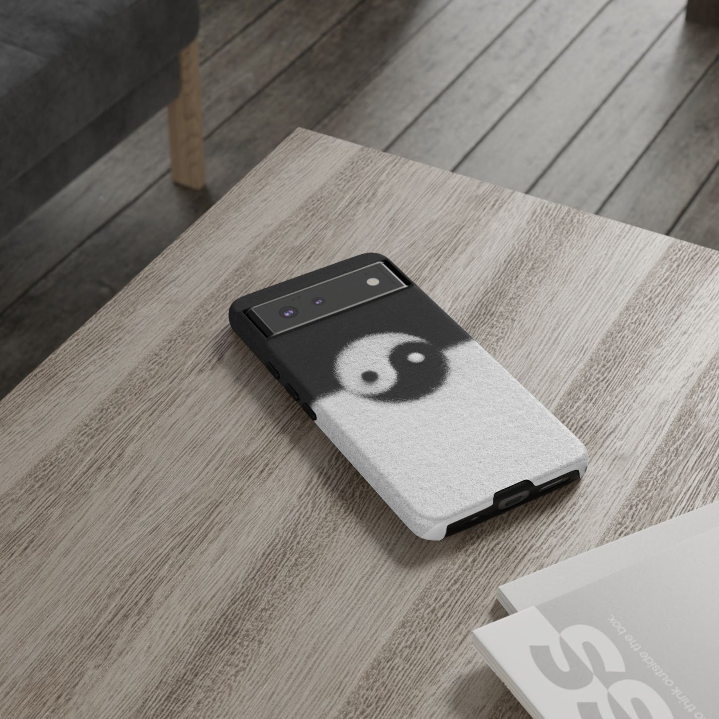 Yin Yang Phone Case - Tough Cases for Minimalist Vibes, Smartphone Cover, Unique Gift, Black and White Design, Modern Aesthetic