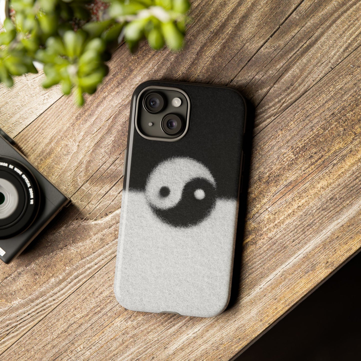 Yin Yang Phone Case - Tough Cases for Minimalist Vibes, Smartphone Cover, Unique Gift, Black and White Design, Modern Aesthetic