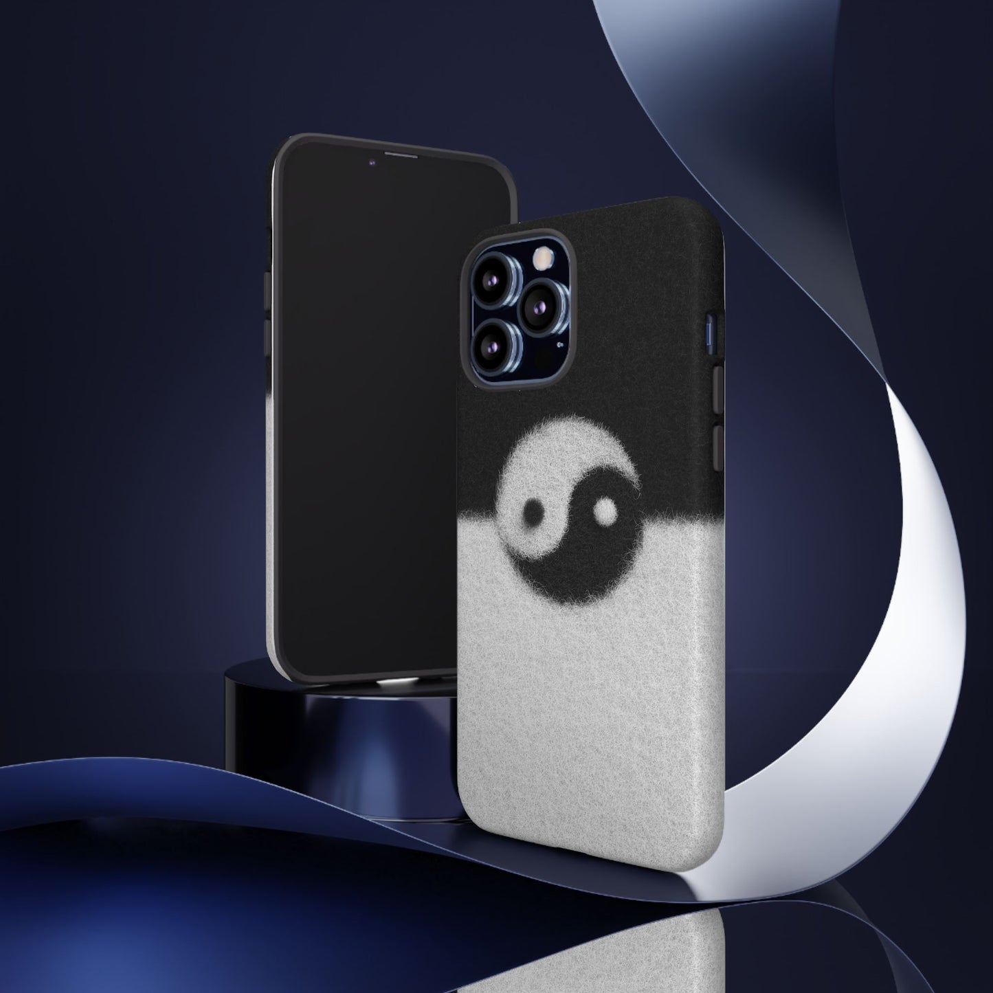 Yin Yang Phone Case - Tough Cases for Minimalist Vibes, Smartphone Cover, Unique Gift, Black and White Design, Modern Aesthetic