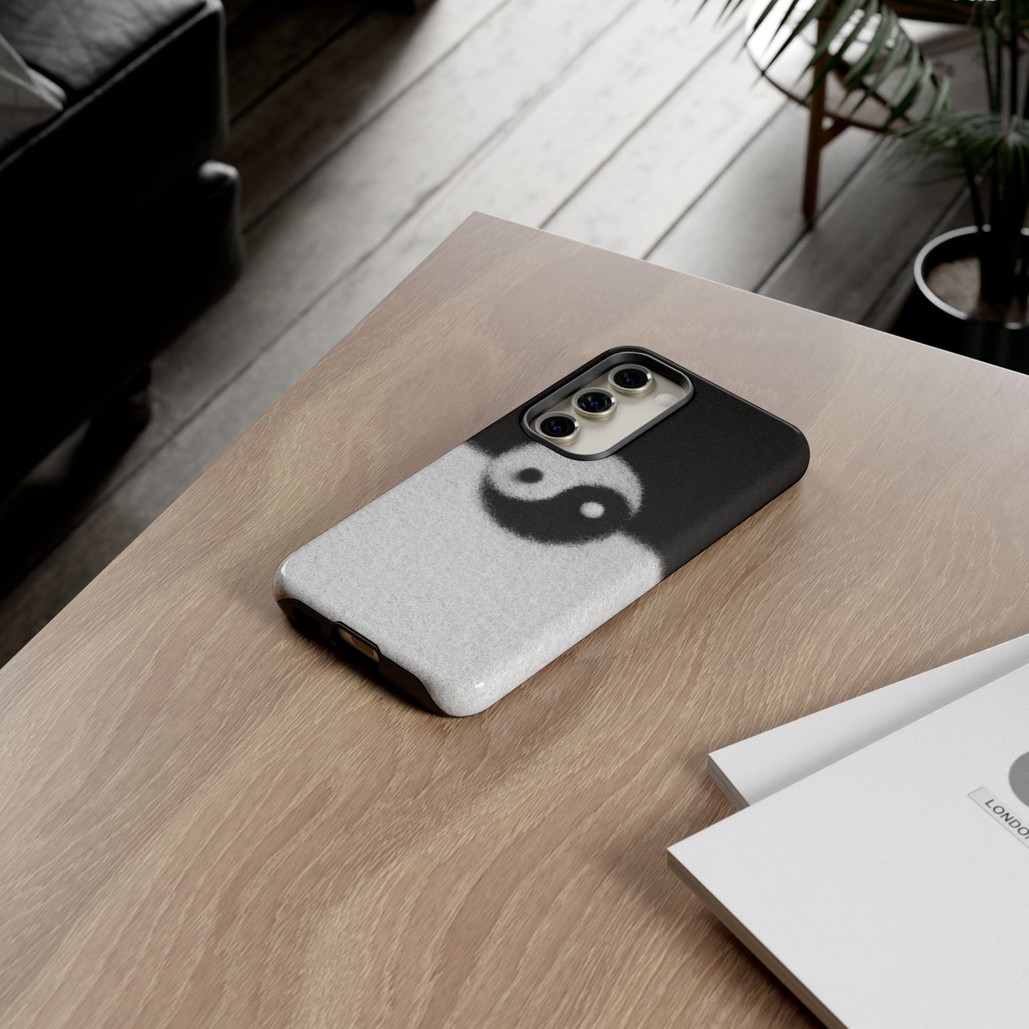 Yin Yang Phone Case - Tough Cases for Minimalist Vibes, Smartphone Cover, Unique Gift, Black and White Design, Modern Aesthetic
