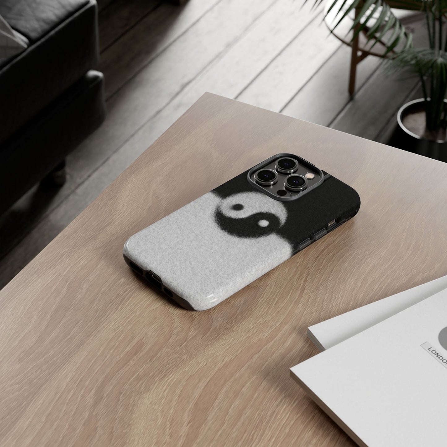 Yin Yang Phone Case - Tough Cases for Minimalist Vibes, Smartphone Cover, Unique Gift, Black and White Design, Modern Aesthetic