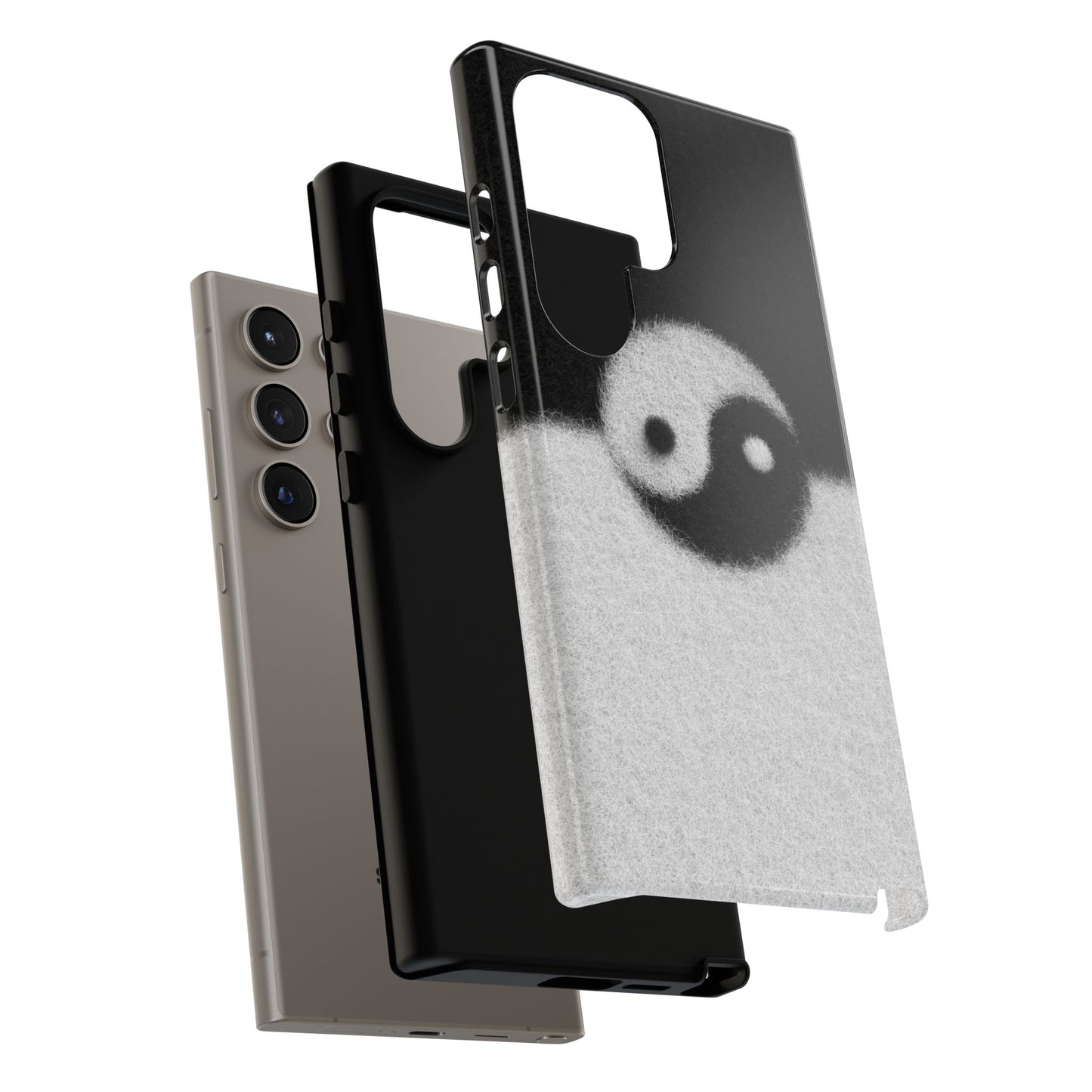 Yin Yang Phone Case - Tough Cases for Minimalist Vibes, Smartphone Cover, Unique Gift, Black and White Design, Modern Aesthetic