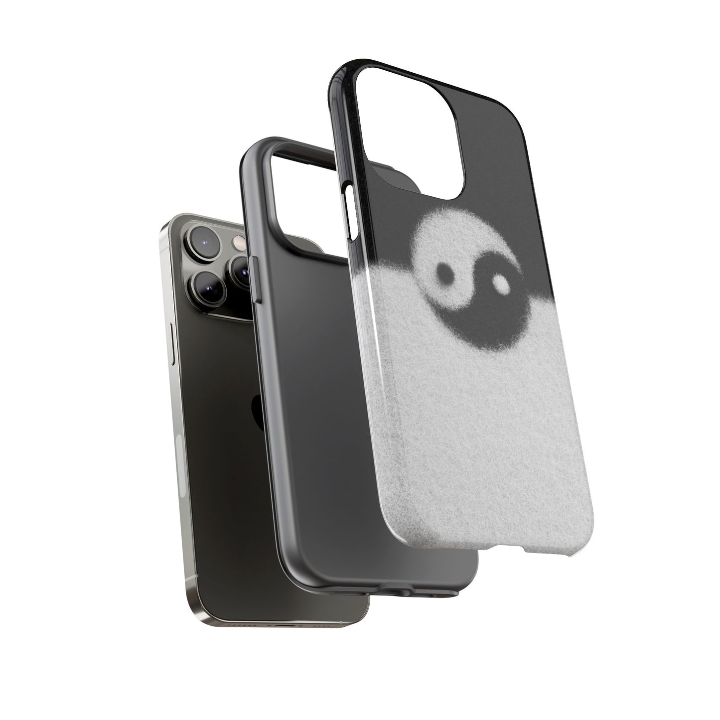 Yin Yang Phone Case - Tough Cases for Minimalist Vibes, Smartphone Cover, Unique Gift, Black and White Design, Modern Aesthetic