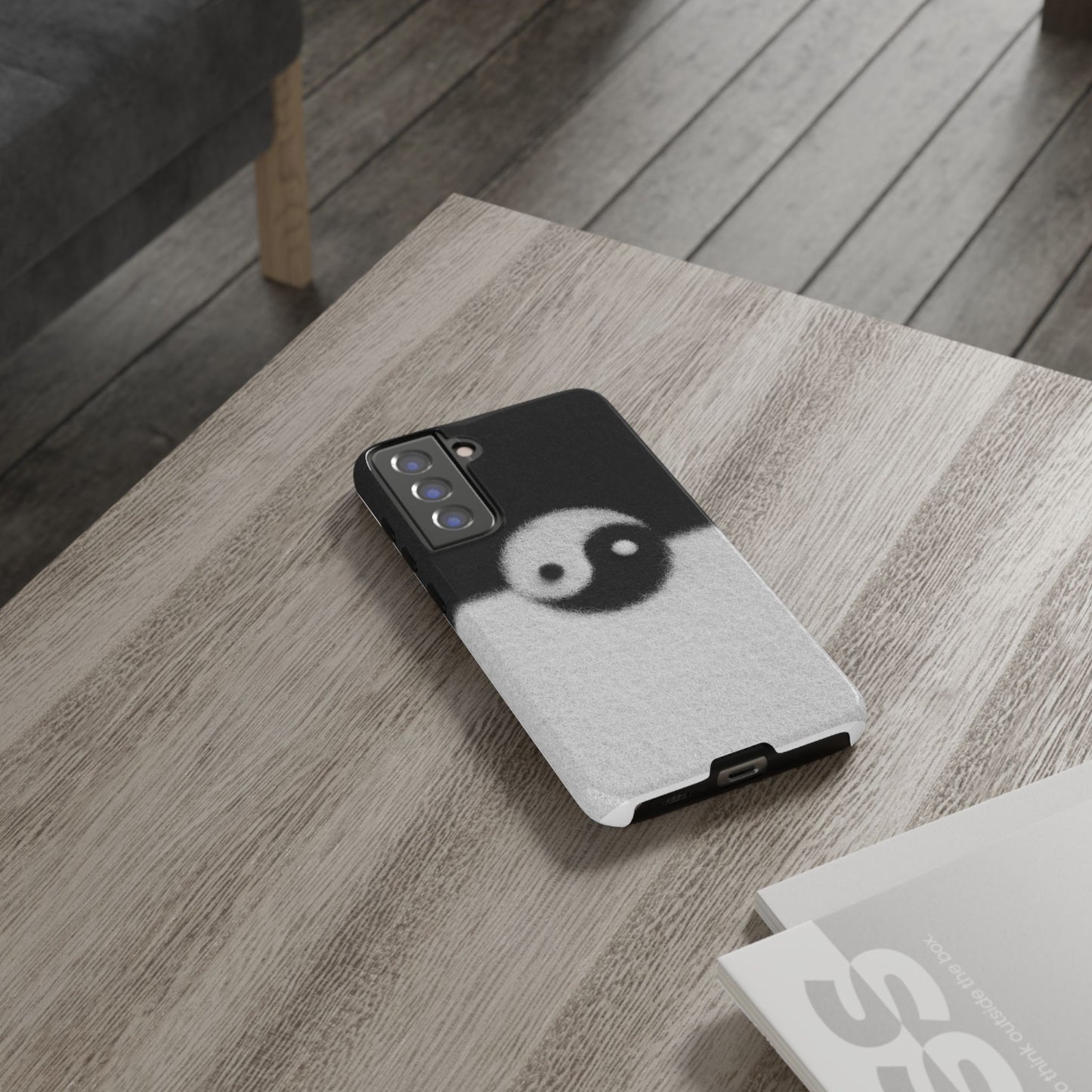 Yin Yang Phone Case - Tough Cases for Minimalist Vibes, Smartphone Cover, Unique Gift, Black and White Design, Modern Aesthetic