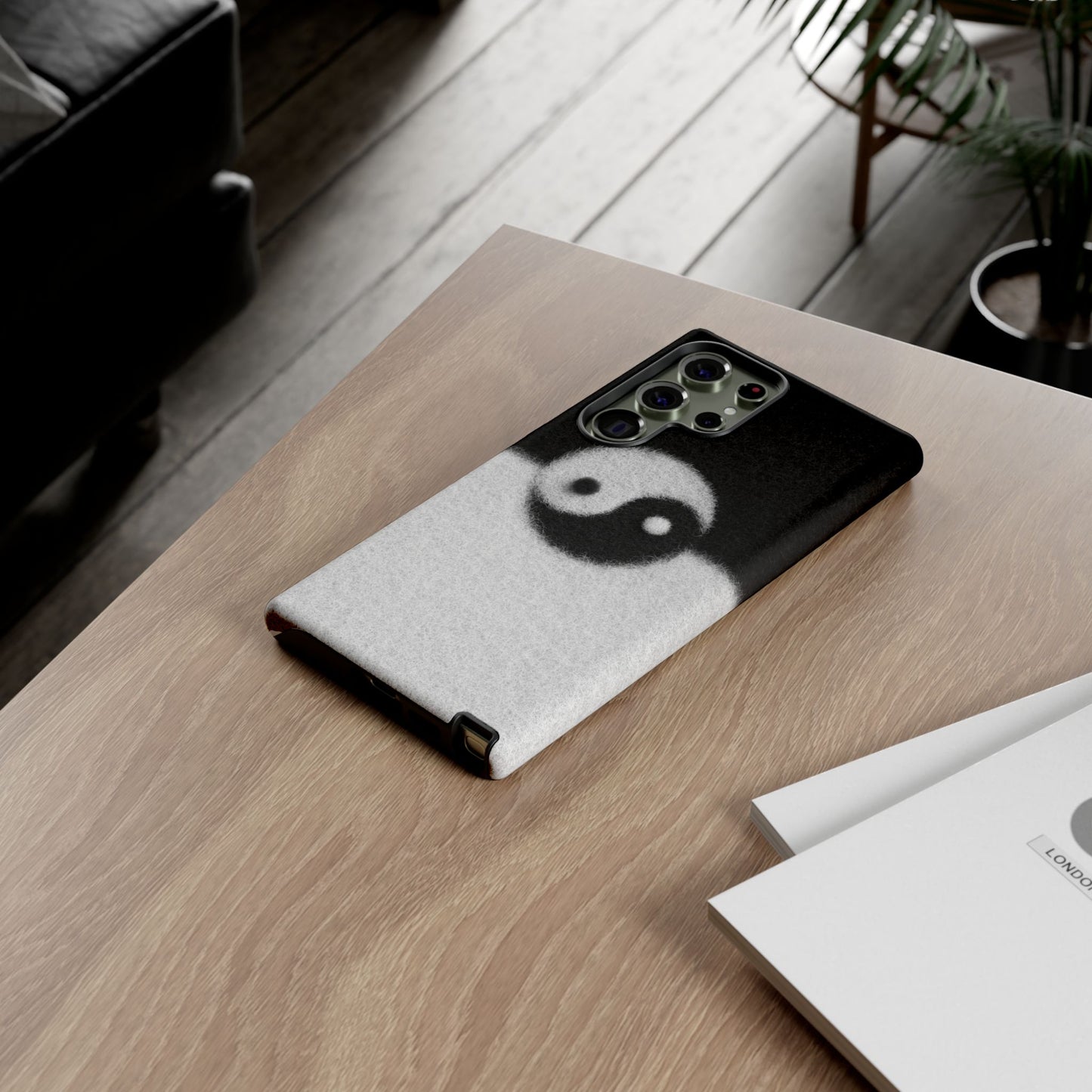 Yin Yang Phone Case - Tough Cases for Minimalist Vibes, Smartphone Cover, Unique Gift, Black and White Design, Modern Aesthetic