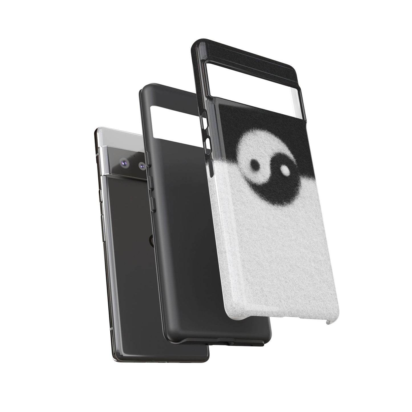Yin Yang Phone Case - Tough Cases for Minimalist Vibes, Smartphone Cover, Unique Gift, Black and White Design, Modern Aesthetic