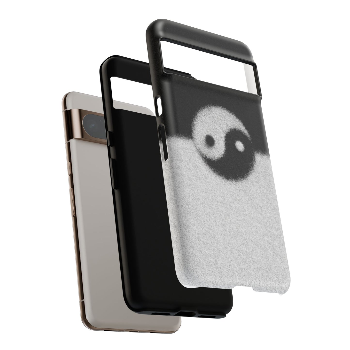 Yin Yang Phone Case - Tough Cases for Minimalist Vibes, Smartphone Cover, Unique Gift, Black and White Design, Modern Aesthetic