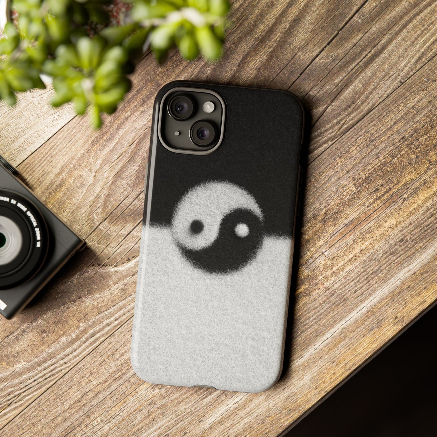 Yin Yang Phone Case - Tough Cases for Minimalist Vibes, Smartphone Cover, Unique Gift, Black and White Design, Modern Aesthetic