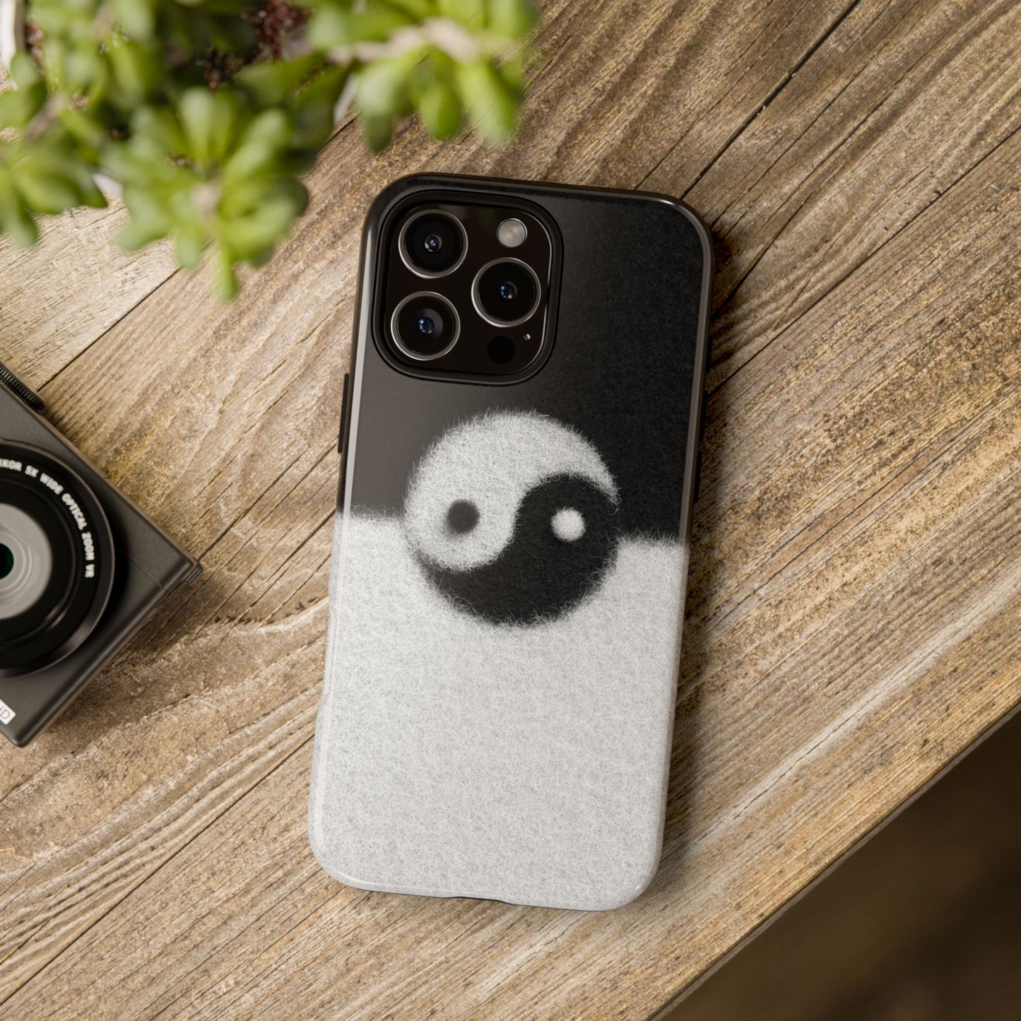 Yin Yang Phone Case - Tough Cases for Minimalist Vibes, Smartphone Cover, Unique Gift, Black and White Design, Modern Aesthetic