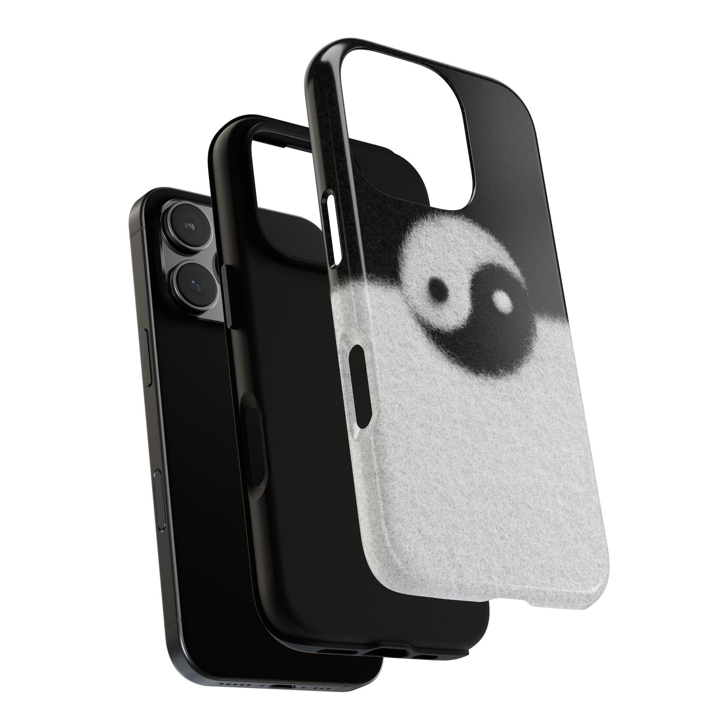Yin Yang Phone Case - Tough Cases for Minimalist Vibes, Smartphone Cover, Unique Gift, Black and White Design, Modern Aesthetic