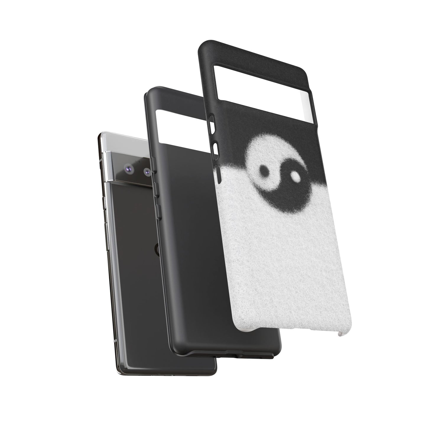 Yin Yang Phone Case - Tough Cases for Minimalist Vibes, Smartphone Cover, Unique Gift, Black and White Design, Modern Aesthetic