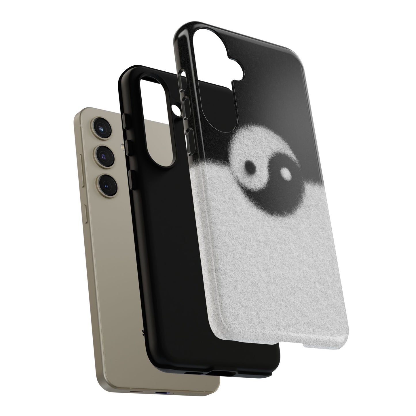 Yin Yang Phone Case - Tough Cases for Minimalist Vibes, Smartphone Cover, Unique Gift, Black and White Design, Modern Aesthetic