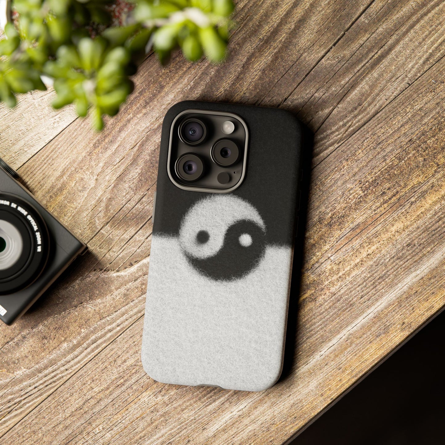 Yin Yang Phone Case - Tough Cases for Minimalist Vibes, Smartphone Cover, Unique Gift, Black and White Design, Modern Aesthetic