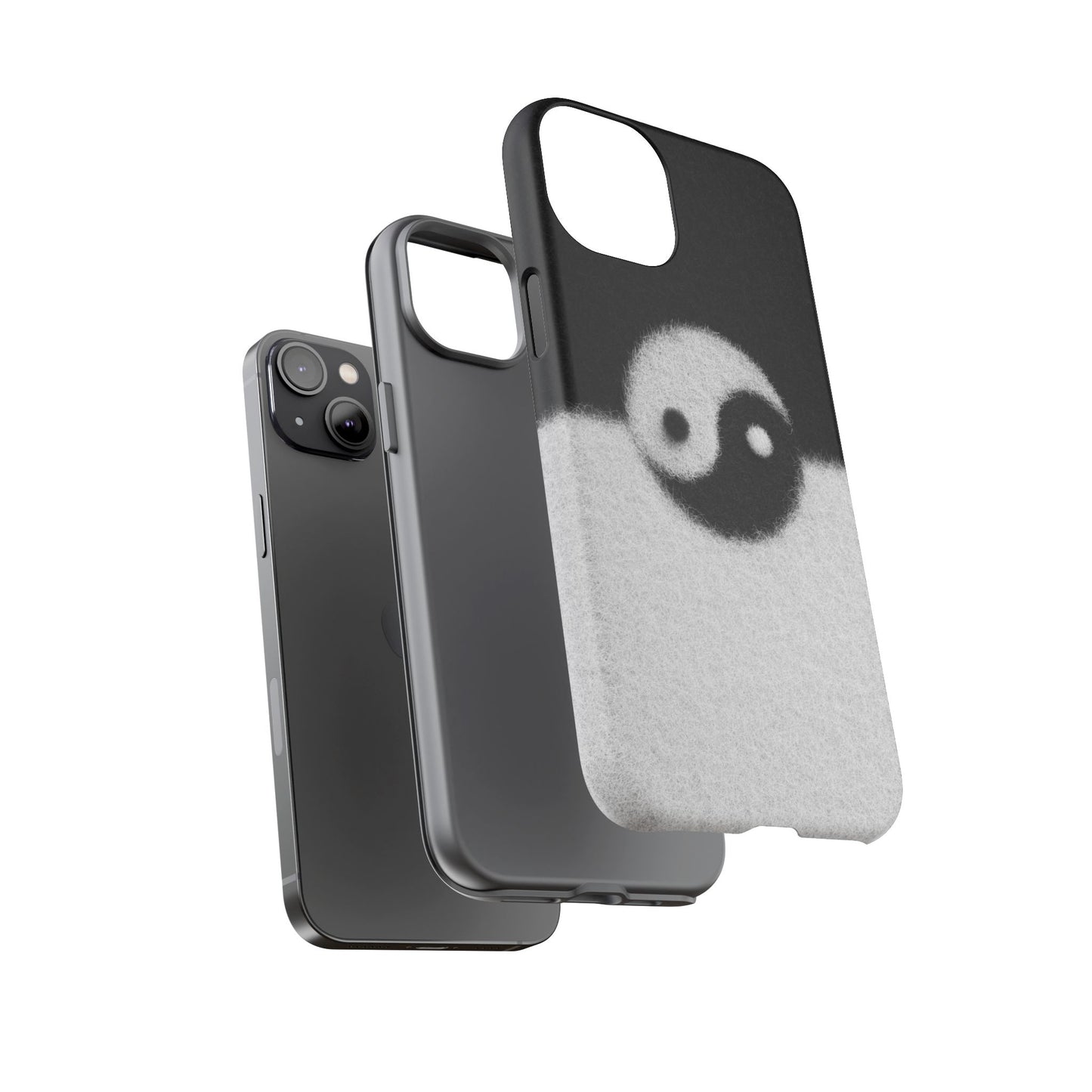 Yin Yang Phone Case - Tough Cases for Minimalist Vibes, Smartphone Cover, Unique Gift, Black and White Design, Modern Aesthetic