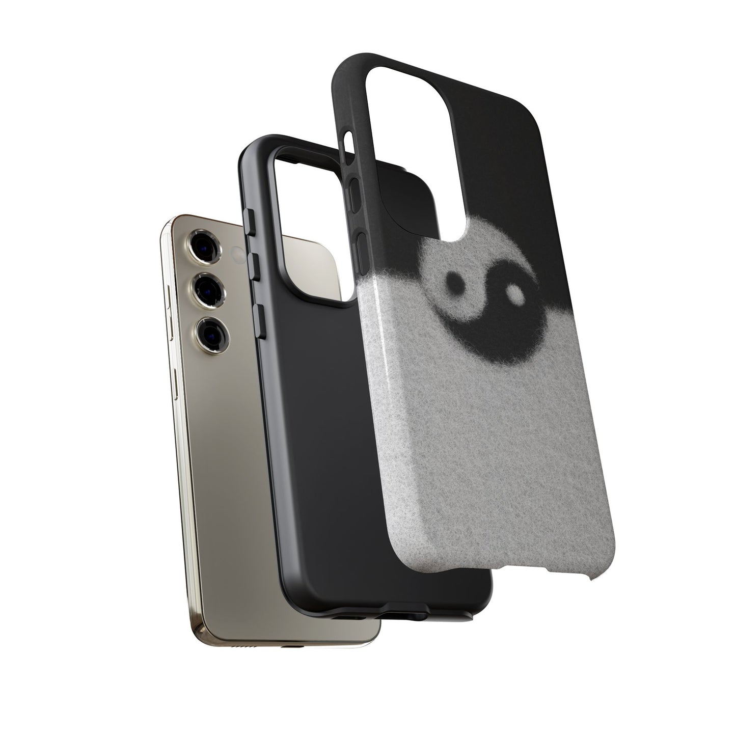 Yin Yang Phone Case - Tough Cases for Minimalist Vibes, Smartphone Cover, Unique Gift, Black and White Design, Modern Aesthetic