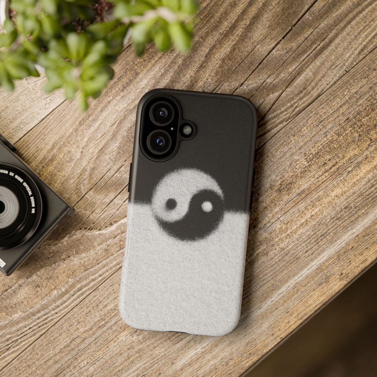 Yin Yang Phone Case - Tough Cases for Minimalist Vibes, Smartphone Cover, Unique Gift, Black and White Design, Modern Aesthetic