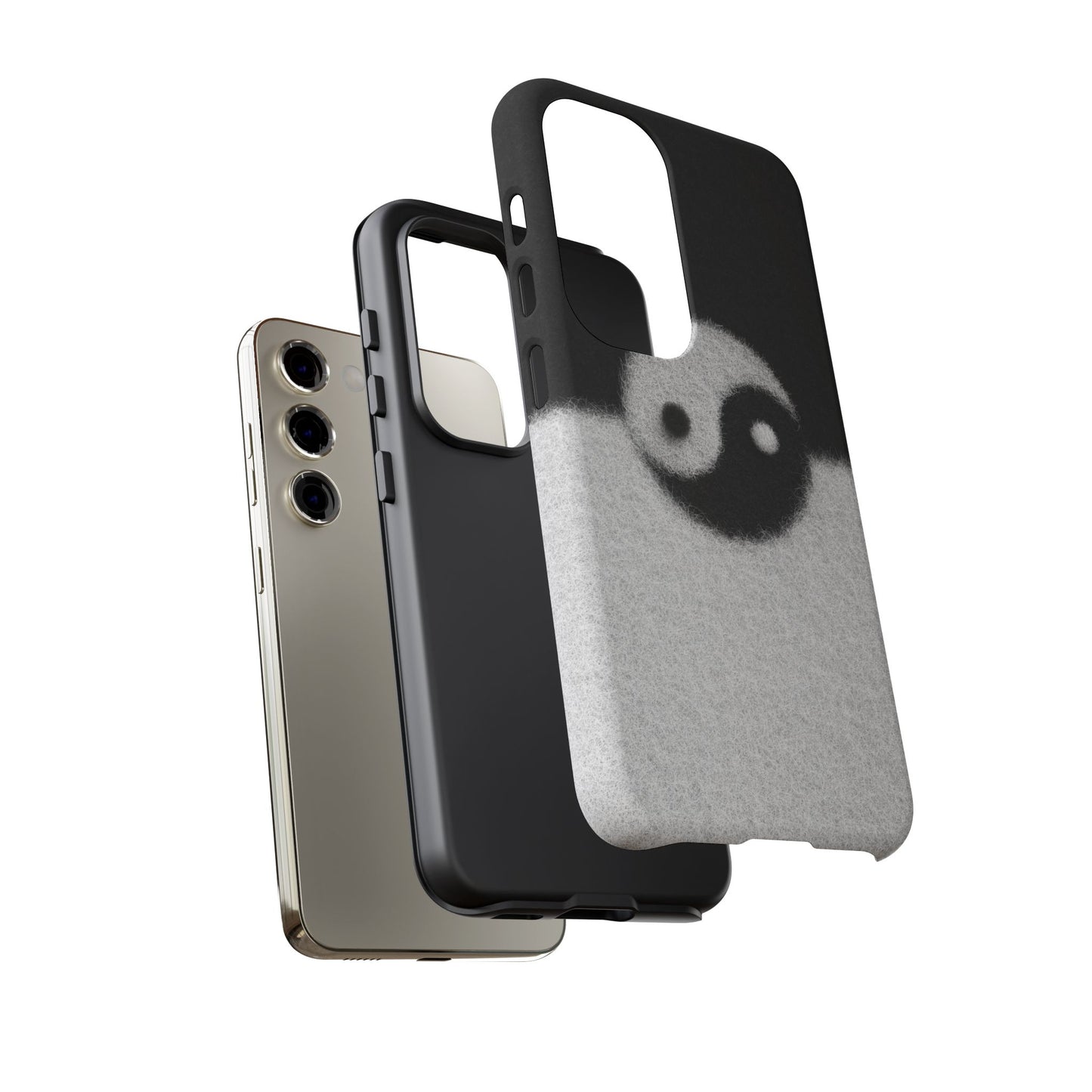 Yin Yang Phone Case - Tough Cases for Minimalist Vibes, Smartphone Cover, Unique Gift, Black and White Design, Modern Aesthetic