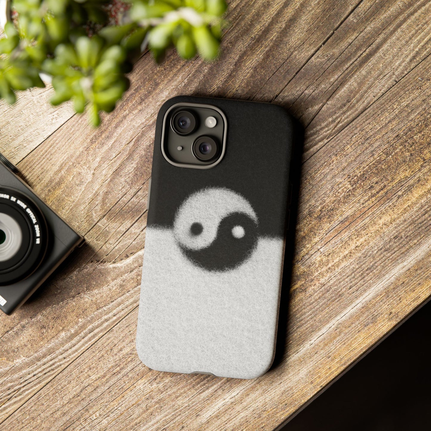 Yin Yang Phone Case - Tough Cases for Minimalist Vibes, Smartphone Cover, Unique Gift, Black and White Design, Modern Aesthetic