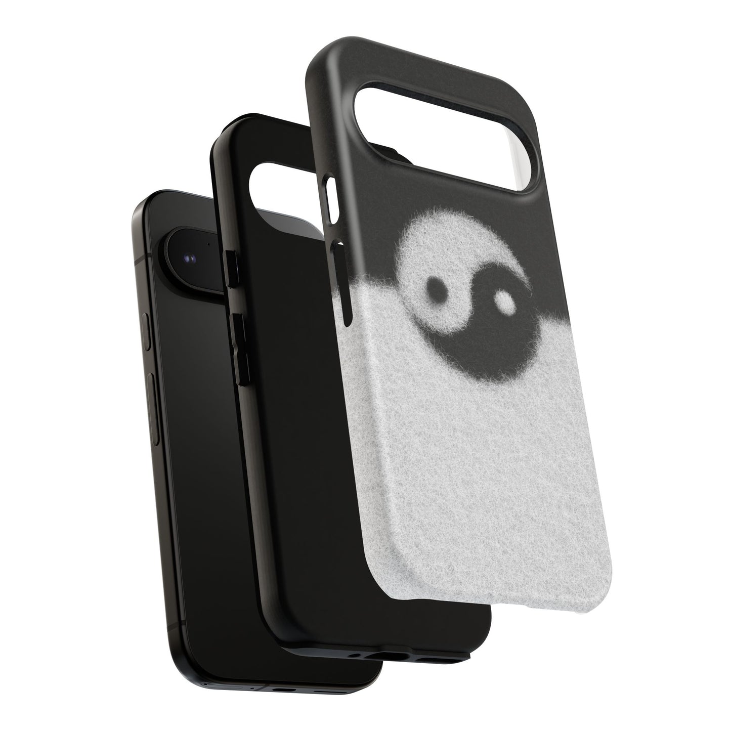 Yin Yang Phone Case - Tough Cases for Minimalist Vibes, Smartphone Cover, Unique Gift, Black and White Design, Modern Aesthetic