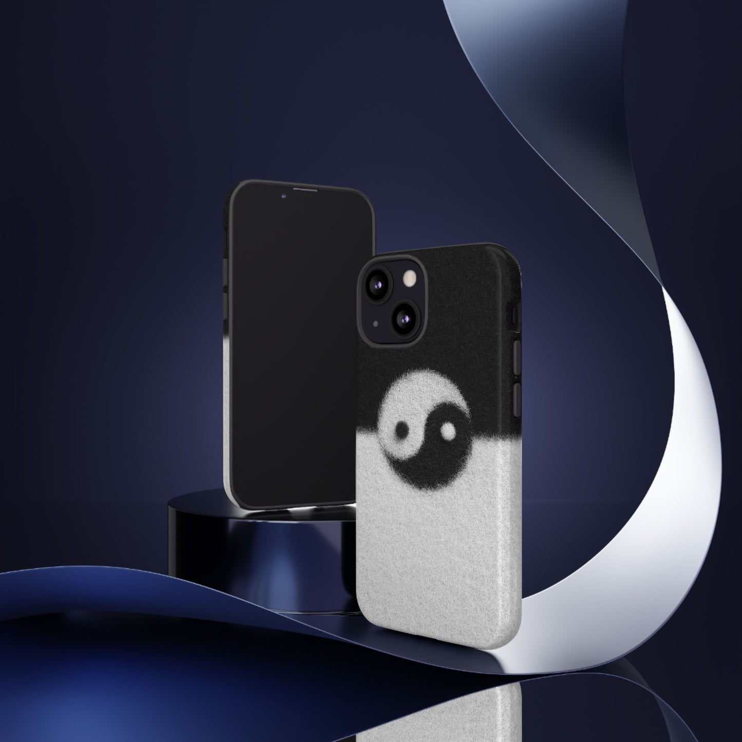 Yin Yang Phone Case - Tough Cases for Minimalist Vibes, Smartphone Cover, Unique Gift, Black and White Design, Modern Aesthetic