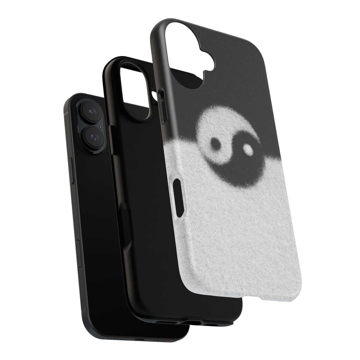 Yin Yang Phone Case - Tough Cases for Minimalist Vibes, Smartphone Cover, Unique Gift, Black and White Design, Modern Aesthetic