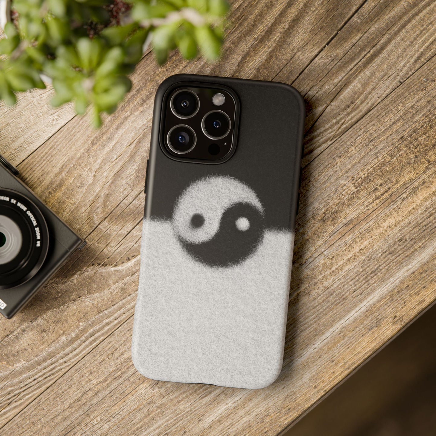 Yin Yang Phone Case - Tough Cases for Minimalist Vibes, Smartphone Cover, Unique Gift, Black and White Design, Modern Aesthetic