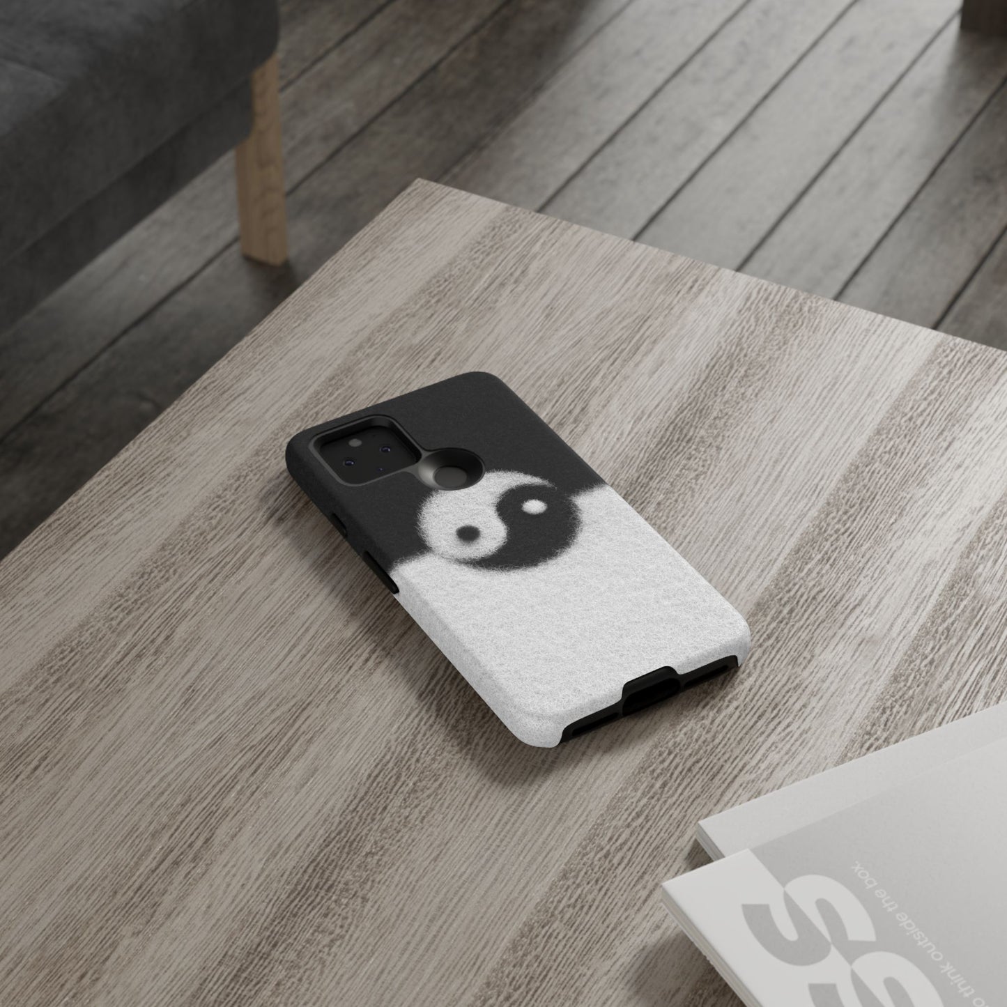 Yin Yang Phone Case - Tough Cases for Minimalist Vibes, Smartphone Cover, Unique Gift, Black and White Design, Modern Aesthetic