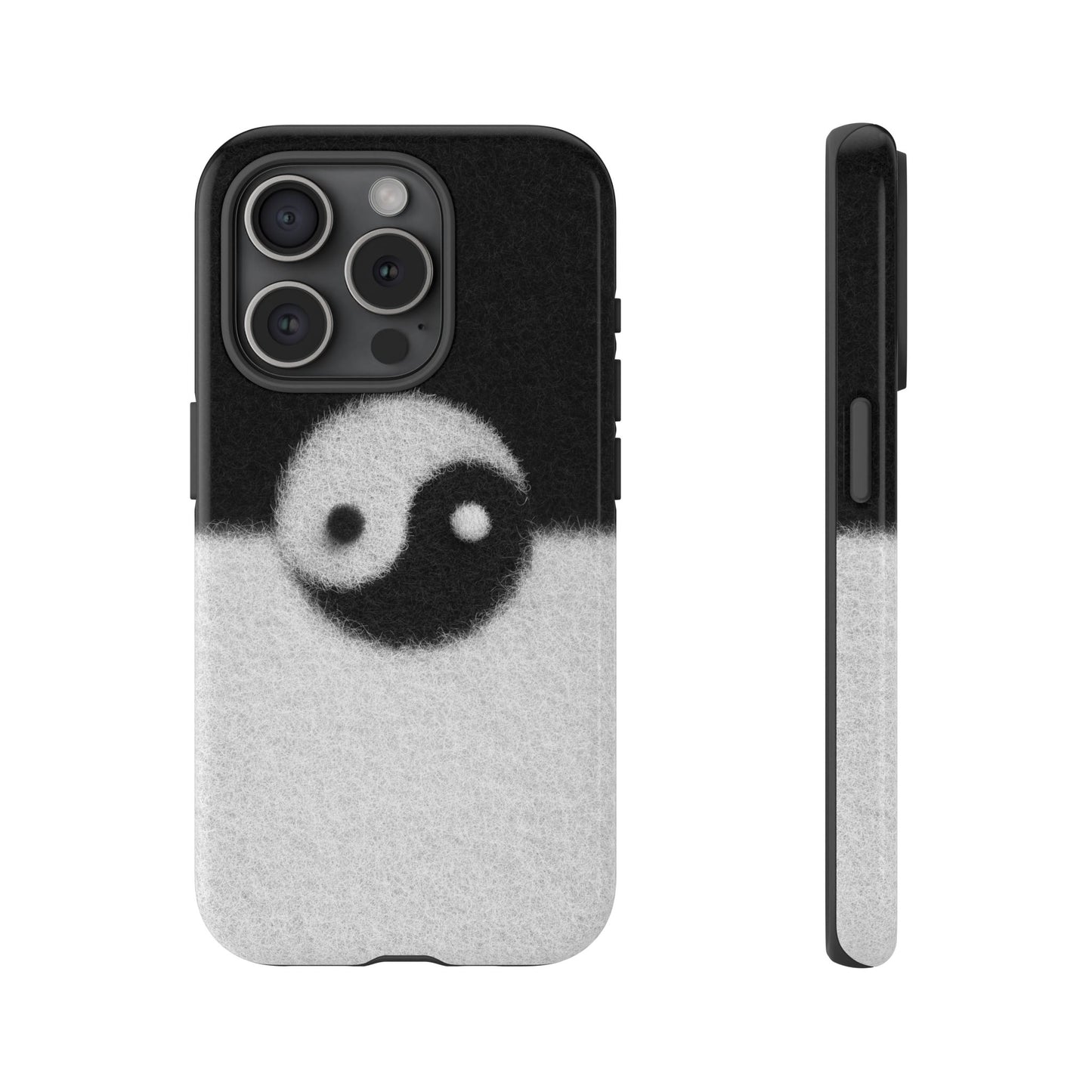 Yin Yang Phone Case - Tough Cases for Minimalist Vibes, Smartphone Cover, Unique Gift, Black and White Design, Modern Aesthetic