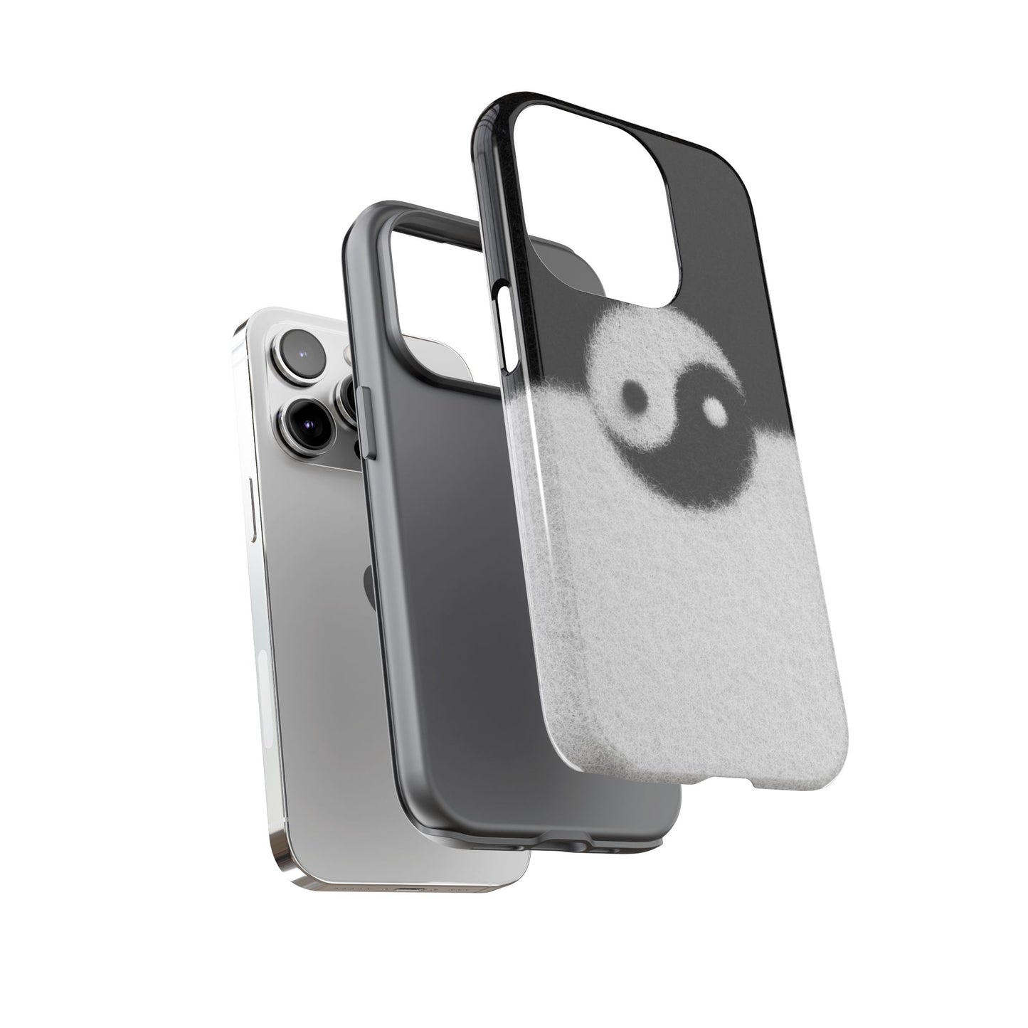 Yin Yang Phone Case - Tough Cases for Minimalist Vibes, Smartphone Cover, Unique Gift, Black and White Design, Modern Aesthetic